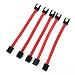 5 Pieces of 5" inches (12.7cm) Short Straight to Straight SATA Latching Cable
