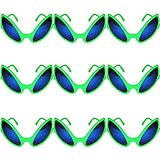 Weewooday 9 Pack Cool Alien Glasses Green Funny Sunglasses Party Favors for Party