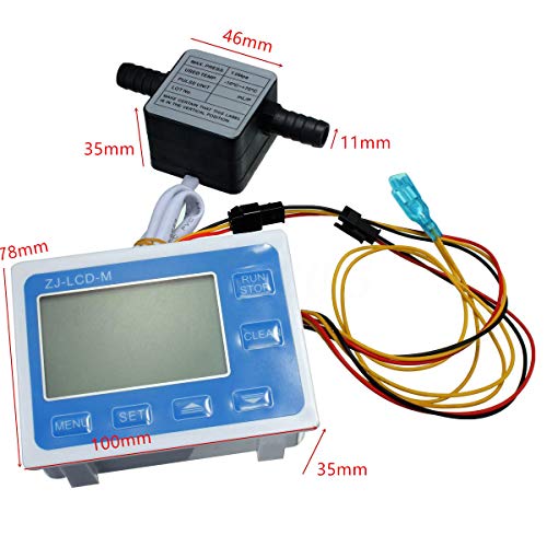 Ocamo 3/8in Flow Control LCD Display + Oil Fuel Gasoline Milk Water Gear Sensor - Thumbnail 2
