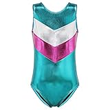 DAXIANG One-piece Shining Double-V Gymnastics Athletic Leotard for Little Girls