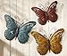 Collections Etc Nature-Inspired Metal Butterfly Decorative Wall Art Trio, Indoor/Outdoor Butterfly Décor