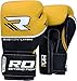 RDX Boxing Gloves for Training Muay Thai - Genuine Cowhide Leather Infused Gel Gloves for Sparring, Kickboxing and Heavy Punching Bag, Fighting, Bag Mitts, Focus Mitts