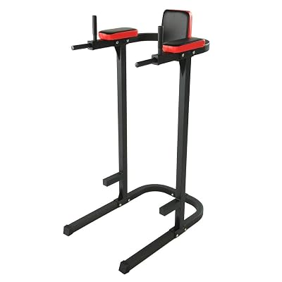 Belovedkai Adjustable Power Tower, Workout Dip Station, Pull-Up Station Knee Raise with Cushion Pad