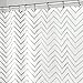 mDesign Sketched Decorative V-Pattern Fabric Shower Curtain - Stall, 54