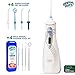 Professional Dental Water Flosser - Rechargable and Cordless - Oral irrigator with 3 Modes. Perfect for Teeth Cleaning and Braces - 4 floss tips & 4 hygiene tools included.