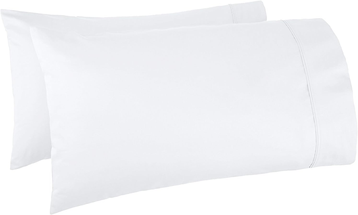 Thread Spread 100% Egyptian Cotton 1000 Thread Count Ultra Soft Pillow Case Set - Durable and Silky Soft (Queen Size Pillowcase) (White): Home & Kitchen