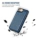 ONETOP for iPhone SE(2022) iPhone SE(2020) iPhone 7/8 Wallet Case with Card Holder, Premium PU Leather Kickstand Card Slots, Double Magnetic Clasp and Durable Shockproof Cover 4.7 Inch(Blue)
