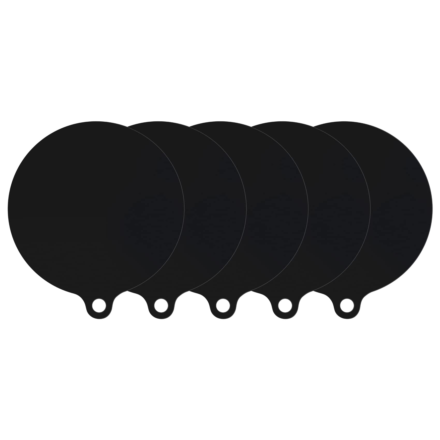 Erpmlyo Silicone Round Induction Hob Protector Mat, 5 Pack, Black