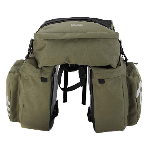 Bicycle Expedition Touring Cam Pannier Bicycle Carrier Bag Rear Rack Trunk 37L Bike Luggage Back Seat Pannier 3 Bags Cycling Saddle Storage Water-Resistant Bicycle Rack Pannier Bag Cargo Trunk Bag