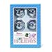 Darice 2611-80 70mm Iris Clear Glass Ball Ornaments , Pack of 6