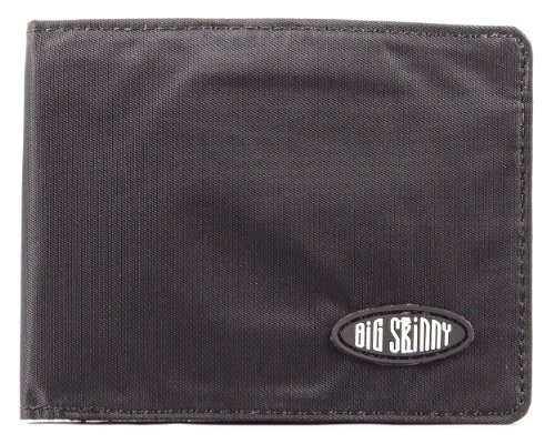 Big Skinny Men's L-Fold Passcase Slim Wallet, Holds Up to 30 Cards, Black