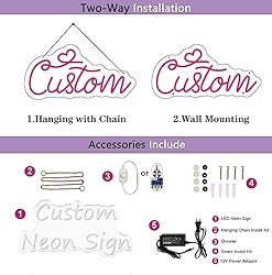 Custom Neon Signs for Wall Decor, Personalized LED