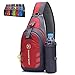 Peicees Chest Crossbody Sling Backpack Bag Travel Bike Gym Daypack for Women Men