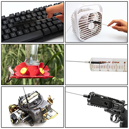 Tube Brush Set Straw cleaner 15 Pieces 10Ft 8Ft Nylon Cleaning Brush for Pipe, Coffee Pot, Baby Bottle, Jar, Window, Keyboard, Gun, etc. - Thumbnail 6
