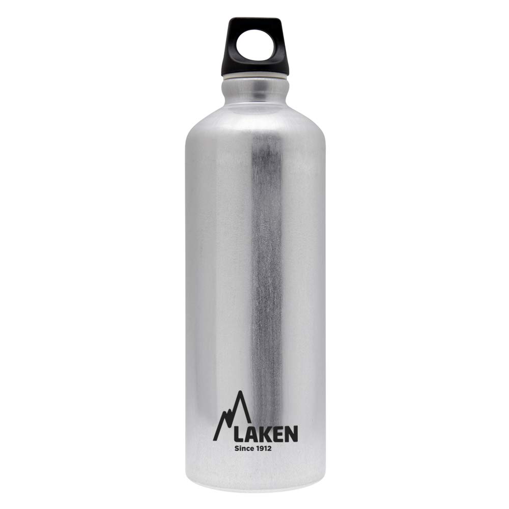 Laken Futura Water Bottle Narrow Mouth Screw Cap with Loop and Carabiner - 0.75L, Plain