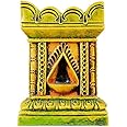 Village Decor Handmade Terracotta Clay Gardening/Brindavan Tulasi/Tulsi Pot/Tulsi Plant Container Indoor- Outdoor Planter (W*H - 8 * 11.5 inch (Multicolor))