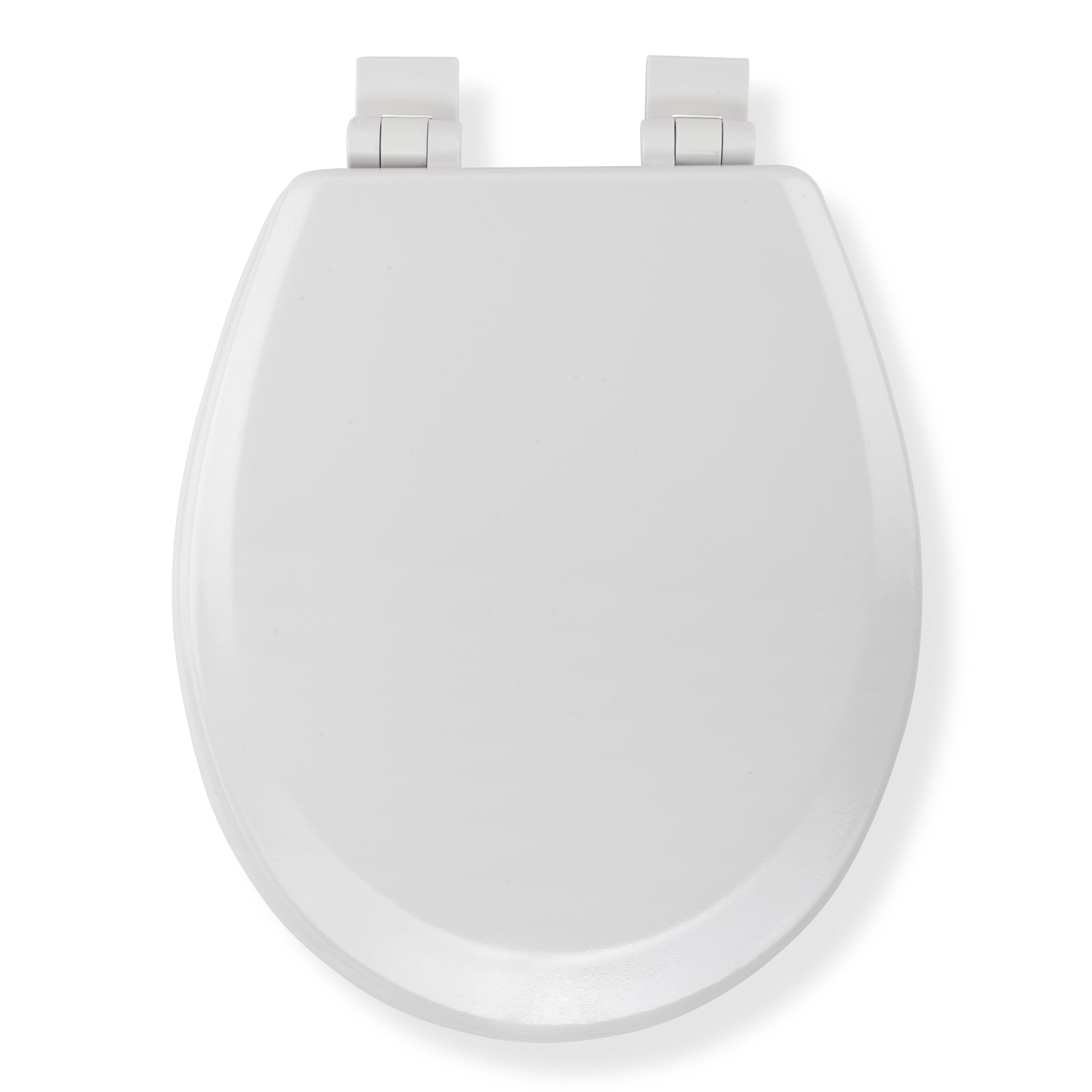 Croydex Carron Wooden Toilet Seat - Soft Close and Adjustable Hinges with No Movement Grip Pad Technology, Antibacterial Treated Surface and All Fittings Included (White Wood)