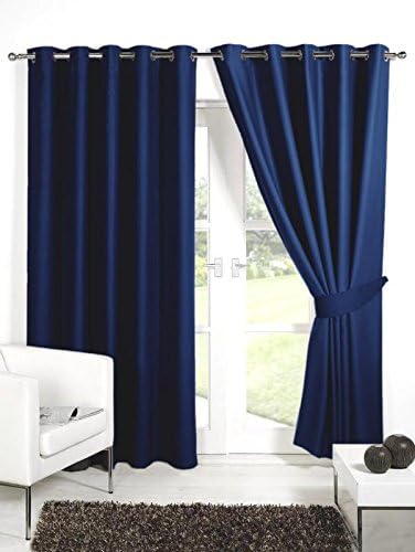 HOMEC Elegant Blackout Multi Eyelet Door Curtain - 48"x84" in Navy