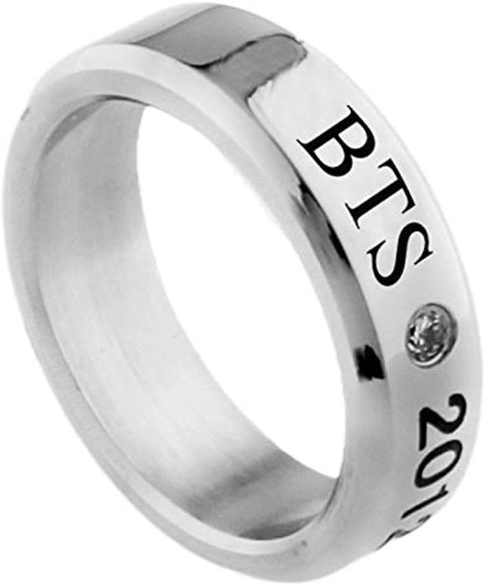 SIMYJOY Kpop Korea-Pop Ring Korea-Pop Fashion Titanium Rings A.R.M.Y Necklace Jung Kook|Suga|Jimin|Jin|J-Hope|V|RM Accessories Tail Rings Nice Gift Korea-Pop
