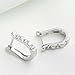 Hithop Women's Jewelry Silver-plated Rhinestones Earrings Pierced Ear Studs Harp Shape Gift