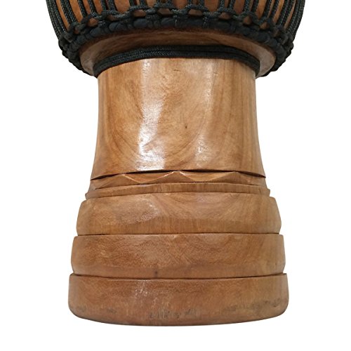 Hand-carved Djembe Drum From Africa - 14"x25" Oversize with Big Bass (Random Carving) - Thumbnail 3