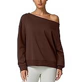 QINSEN Womens Oversized Sweatshirt Long Sleeve Off The Shoulder Pullover Casual Comfy Fall Outfits