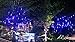 TianNorth Upgraded 50cm 8 Tubes 432 LED Meteor Shower Lights,8 Ultra Bright LED Waterproof cicle Raindrop Lights 19.68 inches Tubes for Christmas,Tree,Wedding, Party,Yard,etc (Blue)