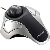 Kensington Orbit Optical Trackball Mouse, USB 2.0, Left/Right Hand Use, Black/Silver