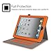 Fintie Case for iPad 2 3 4 (Old Model) - [Corner Protection] Multi-Angle Viewing Folio Smart Stand Cover with Pocket, Auto Sleep/Wake for iPad 2, iPad 3 & iPad 4th Gen with Retina Display, Orange