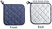 DII Basic Terry Collection Quilted 100% Cotton, Potholder, French Blue, 3 Piece