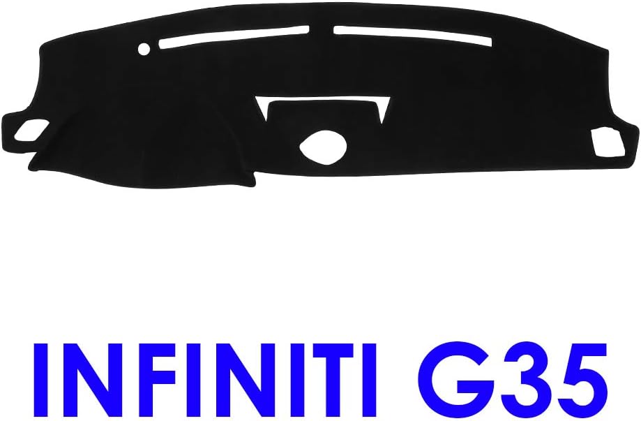 JIAKANUO Auto Car Dashboard Carpet Dash Board Cover Mat Fit Infiniti G35 2003-2006 (Black)