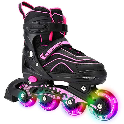 OtwCool Adjustable Inline Skates for Kids and Adults, Outdoor Blades