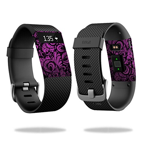MightySkins Protective Vinyl Skin Decal for Fitbit Charge HR Watch cover wrap sticker skins Purple Style