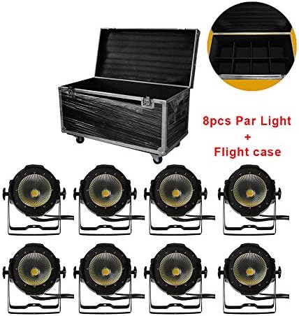 IMRELAX High Power 2PCS 100W COB LED Par Can Light Double Color Warm White Stage Party Light With Flight Case Package