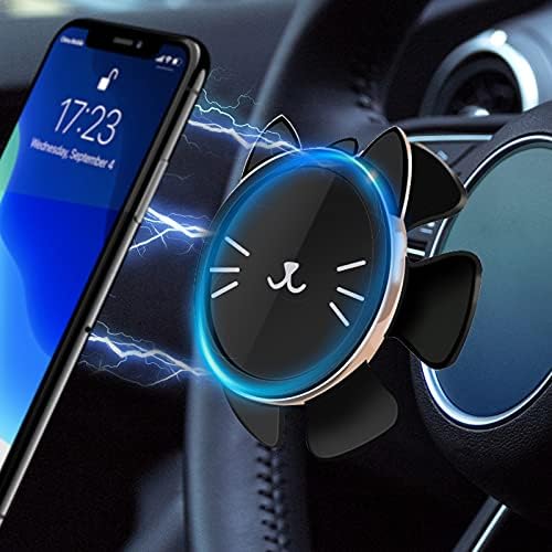 CHLIVE Steering Wheel Magnet Phone Mount Holder,Gravity Sensing Automatic Balancing,Applicable to All Models of Mobile Phones (Golden)