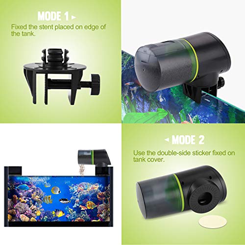 Torlam Automatic Fish Feeder, Moisture-Proof Electric Auto Fish Feeder,Aquarium Tank Timer Feeder Vacation &Weekend 2 Fish Food Dispenser
