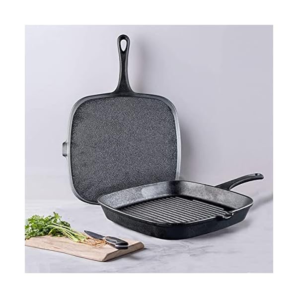 YIJIA-Grill-Pan-Cast-Griddle-Iron-Non-Stick-Steak-Frying-Pans-Cookware-Skillet-9-inch-Suitable-for-Various-Oven YIJIA Grill Pan Cast Griddle Iron Non-Stick Steak Frying Pans Cookware Skillet 9 inch Suitable for Various Oven