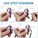 MIZOO 135dB Emergency Personal Alarm Keychain for Women, Kids, Girls, Self Defense Electronic Device as Bag Decoration, Purple (Batteries Included)