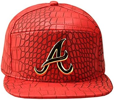 LATUD Unisex Hip Hop Logo A PU Leather Flat Panel Brim Snapback Cap Hat Golden