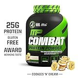 MusclePharm Combat Protein Powder, Essential Whey Protein Powder, Isolate Whey Protein, Casein and Egg Protein with BCAAs and Glutamine for Recovery, Cookies 'N' Cream, 4-Pound, 52 Servings