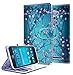 ASUS Zenfone 2E Case, NageBee - Zenfone 2E Design Dual-Use Flip PU Leather Fold Wallet Pouch Case Premium PU Leather Wallet Flip Case for ASUS Zenfone 2E (Wallet Plum Blossom)