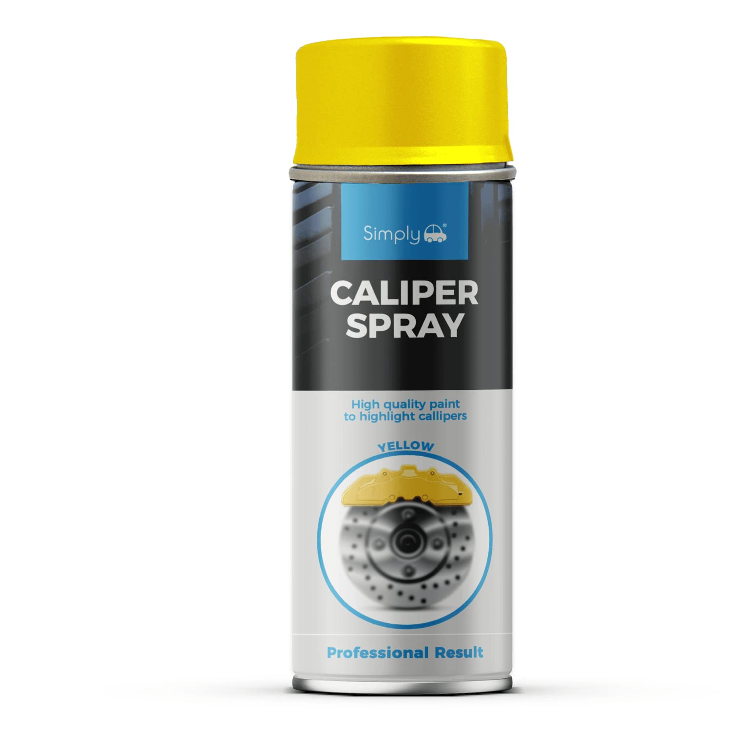 Simply SP-016 Yellow Caliper Spray Paint for Highlighting & Restoration of Car Calipers – Long Lasting Gloss & Dirt Preventive – Also Suitable for DIY Projects & Cosplay – 400 ml (Packaging may vary)