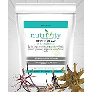 Devil’s Claw 2500mg Capsules Joints, Aches Support Supplement Nutrivity (120)