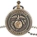 SIBOSUN Pocket Watch Men Bronze Antique United States Marine Corps Pattern For Eagle Scout