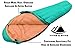 Hyke & Byke Eolus 15 F Hiking & Backpacking Sleeping Bag - 3 Season, 800FP Goose Down Sleeping Bag - Ultralight - Mint/Tangerine - 78in - Regular