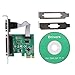 QNINE PCIe Parallel Serial Combo Card, RS232 Serial Port COM and DB25 Printer Parallel Port LPT to PCI Express Card Adapter Converter WCH382 Chip with Low Bracket