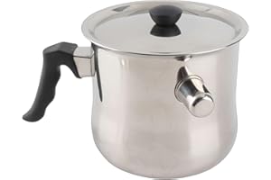 Haofy Stainless Steel Bee Wax Melting Pot, Efficient Wax Melting and Pouring for Beekeepers, 1.6 Quart Capacity with Heatproo