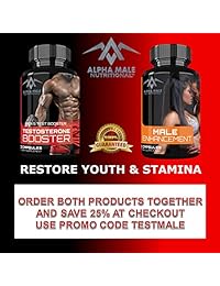Alpha - Punzón macho nutricional con potenciador de tesosterona y potenciador de NO2 -...