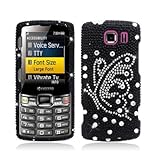 For Kyocera Verve/Contact S3150 (Sprint/Boost Mobile/Virgin Mobile) Luxury Full Diamond, Butterfly, Black