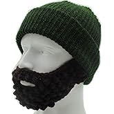 YEKEYI Unisex Wacky Beard Hat Knit Funny Beanie Halloween Cap Wind Mask